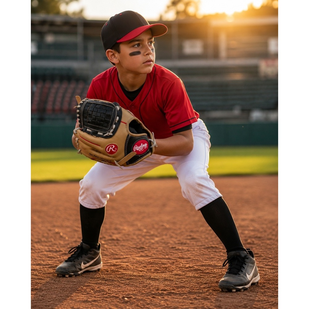 Rawlings Player Series 10 Inch Youth Baseball Glove WPL10CBSG RHT Tan Black Red